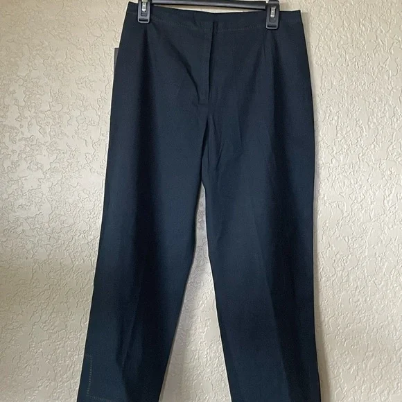 Eddie Bauer Women Casual Dress Pants Navy Blue Size 10P Stretch w/ Ankle Slits - Picture 3 of 10